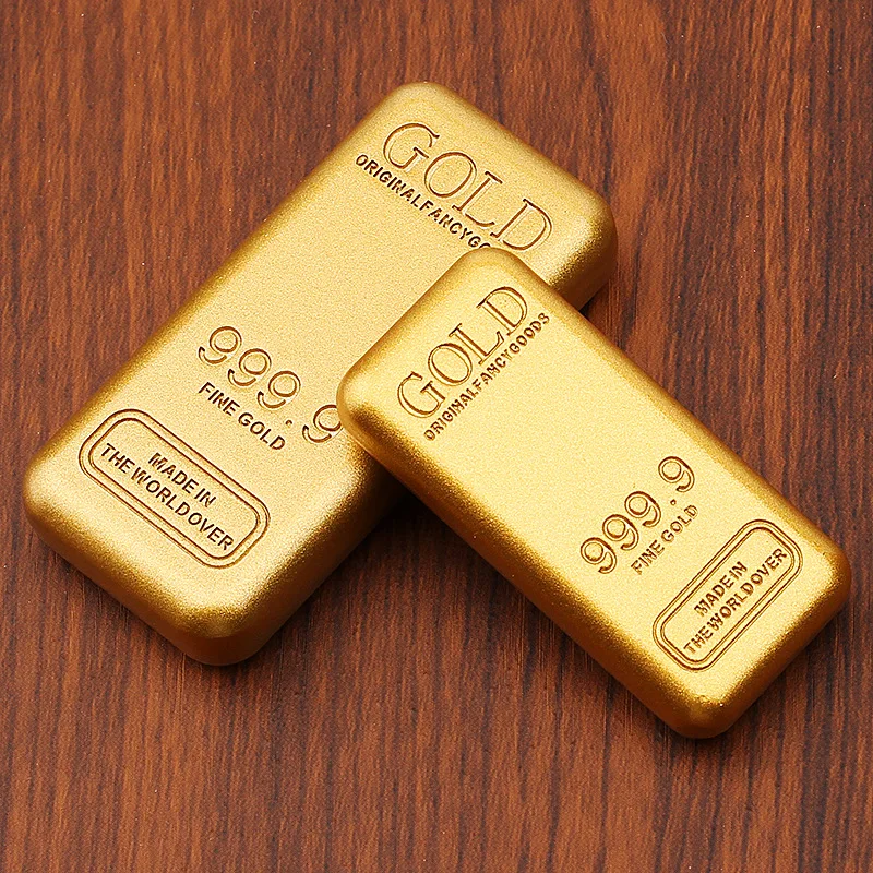 Nachahmung Goldbarren handgemachte solide Home Ornamente Legierung Simulation Requisiten