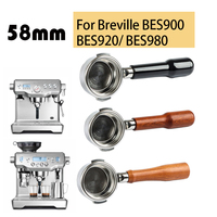 Breville 58mm Coffee Bottomless Portafilter for Breville BES900 BES920 BES980 BES990 Coffee Machine Naked Portafilter Filter