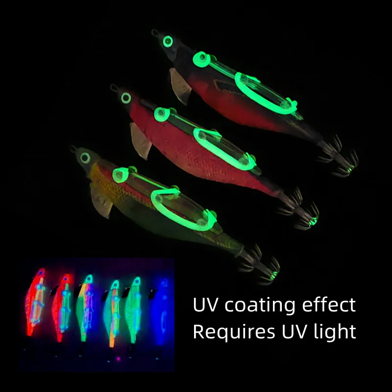 New Fishing Lure Squid Jig Bundled Luminous Webfoot Octopus Egi Cuttlefish Hook Artificial Hard Bait Saltwater Sea Shrimp Lure