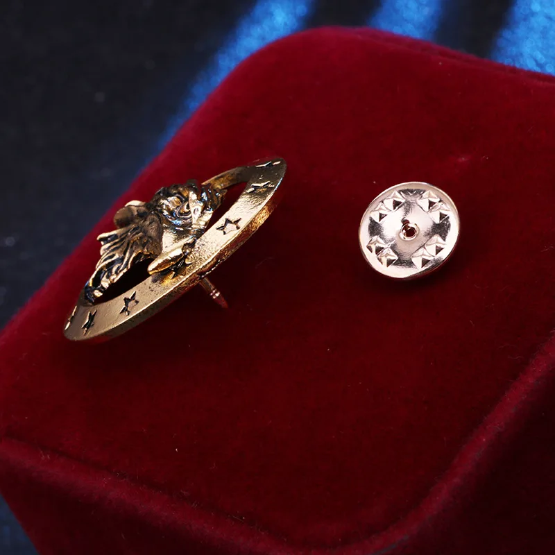 Vintage Löwenkopf Broschen Runde Tier Anstecknadeln für Männer Anzug Hemd Kragen Abzeichen Luxulry Schmuck Accessoires Geschenke – Detail 4