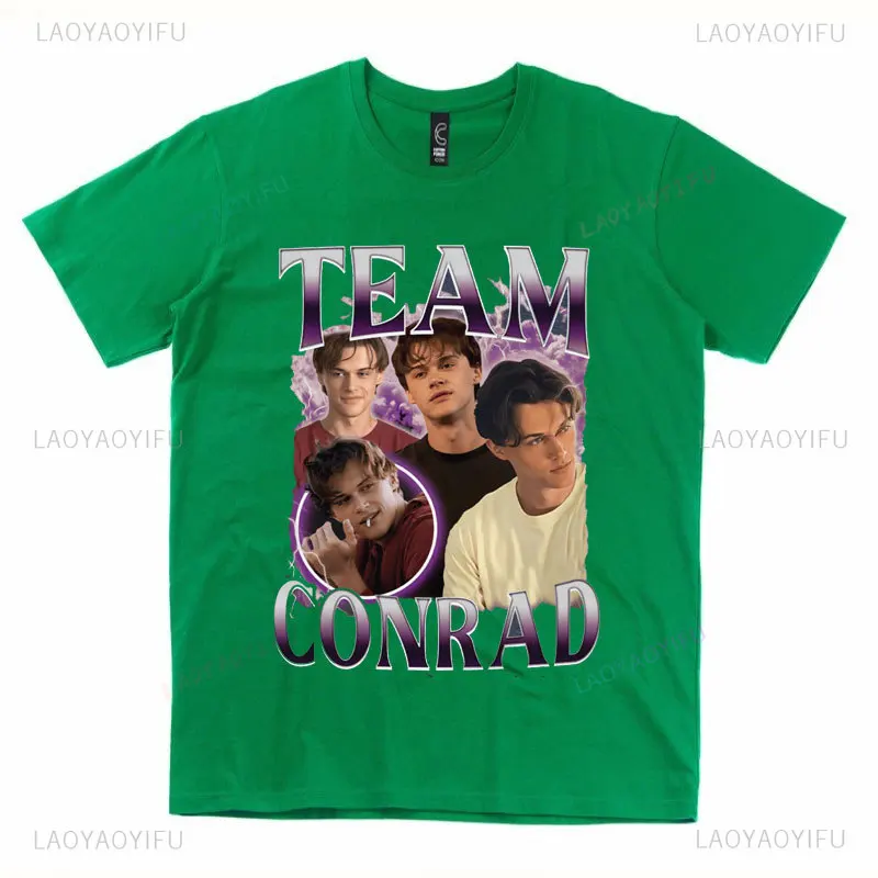 تي شيرت Team Conrad القطني Cousins Beach Movie Shirt Vintage Movie The Summer I Turned Pretty 3 تي شيرت جرافيك للرجال