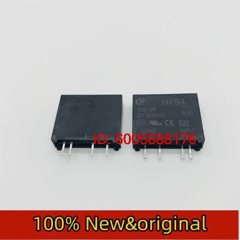 10PCS HFS4-05D-0T Input 5VDC Output 2A250VAC AC Zero Crossing Type Hongfa Solid State Relay, Original & Brand New