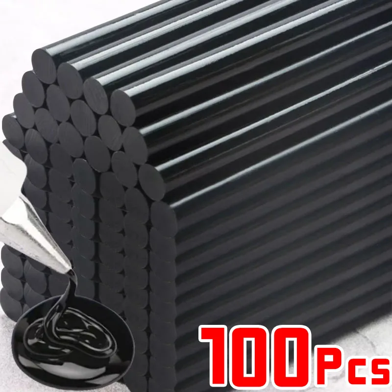 

100pcs Black Hot Melt Glue Stick Car Body Dent Paintless Removal Repair Strip DIY Craft Strong Adhesive Glue Stick Melt Adhesive