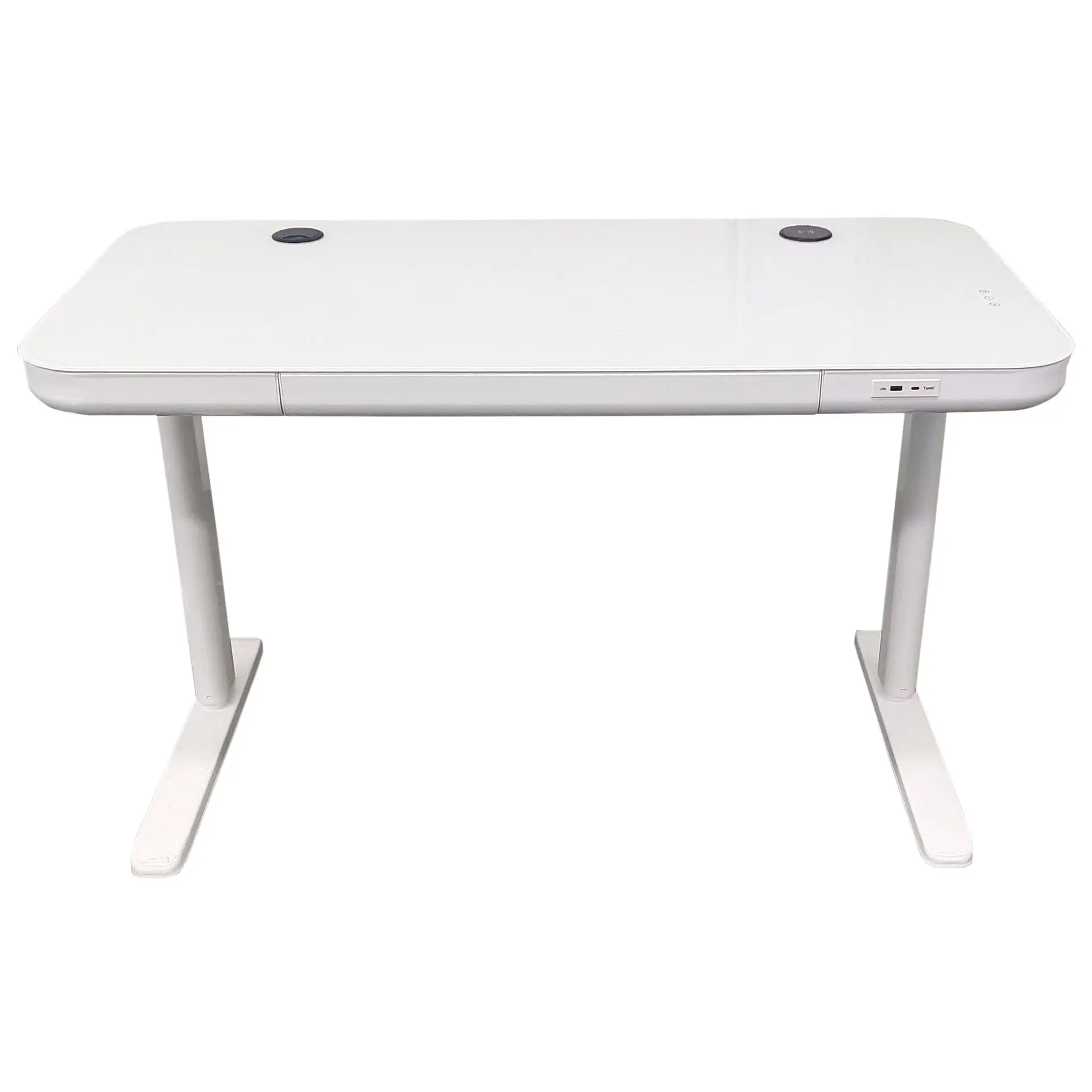 

New, household, study lift table, tempered glass, metal legs