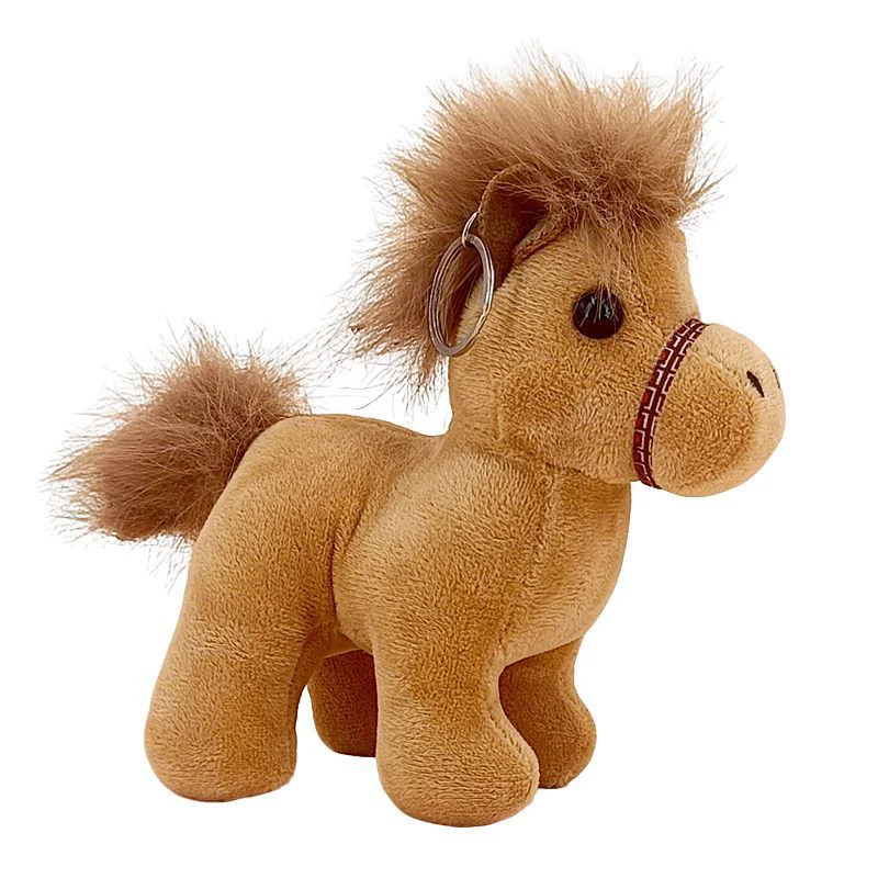 1 قطعة لطيف الحصان ألعاب من نسيج مخملي المفاتيح الكرتون لينة محشوة دمية قلادة مفتاح السيارة حقيبة الظهر الديكور