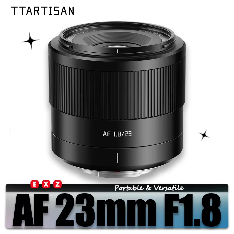 TTARTISAN AF 23mm F1.8 Große Blendenöffnung Autofokus-Objektiv für Kamera, Humanwissenschafts-Fotografie mit Sony E Fujifilm XF-Anschluss XT30