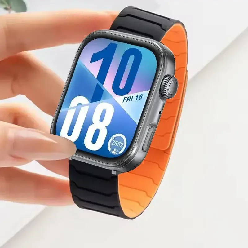 สายซิลิโคนสําหรับนาฬิกา Huawei Fit 3 Fit 4 ห่วงแม่เหล็กสายรัดข้อมือ Correa สําหรับ Huawei Watch Fit 4 Pro สร้อยข้อมือแบบถอดเปลี่ยนได้