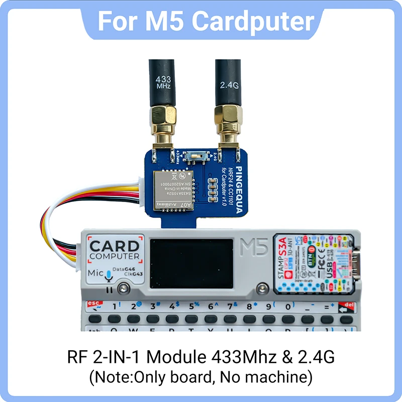 NRF24&CC1101 Радиочастотный модуль 2-в-1 для картотера M5Stack, поддерживает NRF24 2,4 ГГц и CC1101 433 МГц, с прошивкой Брюса NRF24&CC1101 Радиочастотный модуль 2-в-1 для картотера M5Stack, поддерживает NRF24 2,4 ГГц и CC1101 433 МГц, с прошивкой Брюса