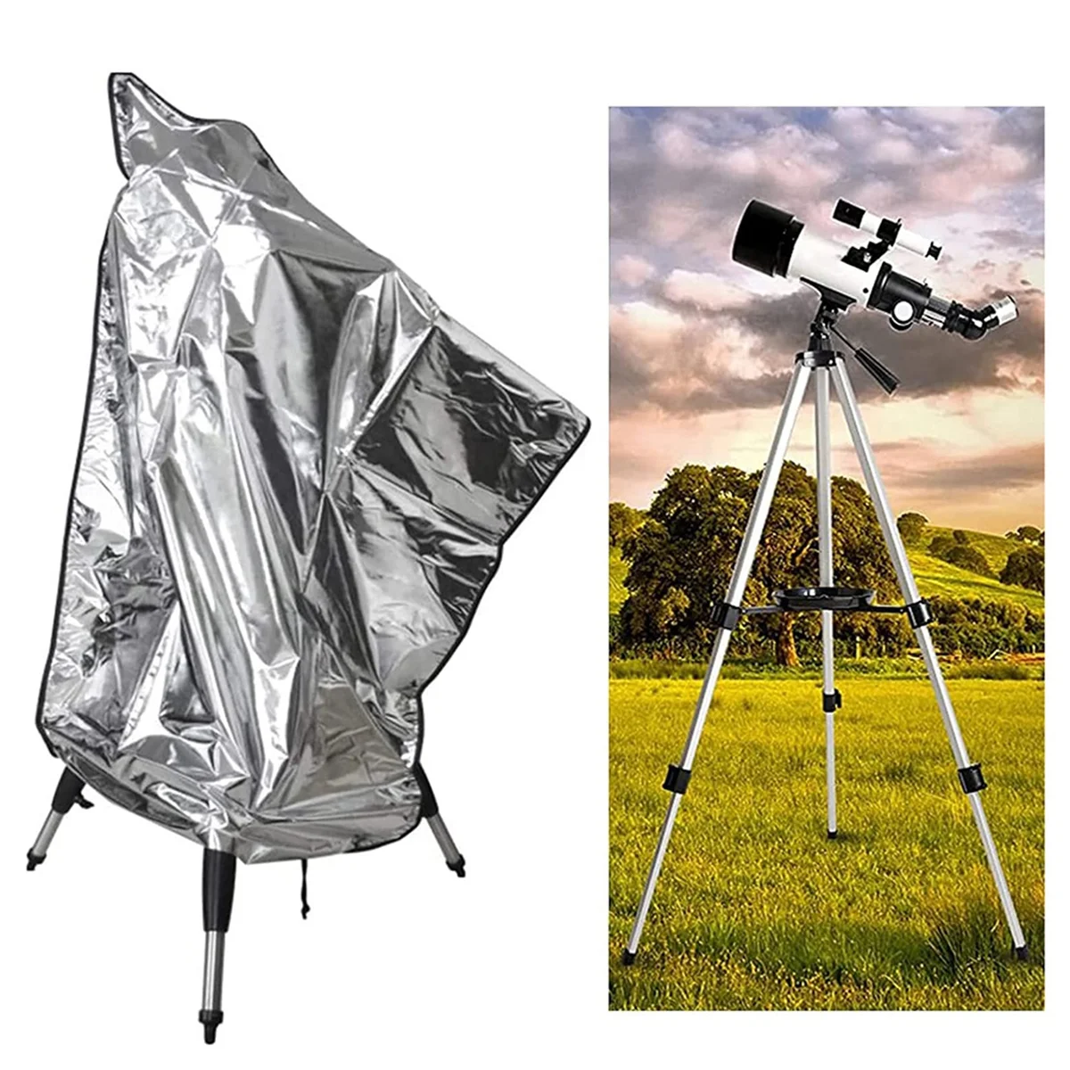 

A57T Protective Telescope Cover with Fixing Strap, Protect Your Telescope Against Dust, Moisture 47x63in/160x120cm