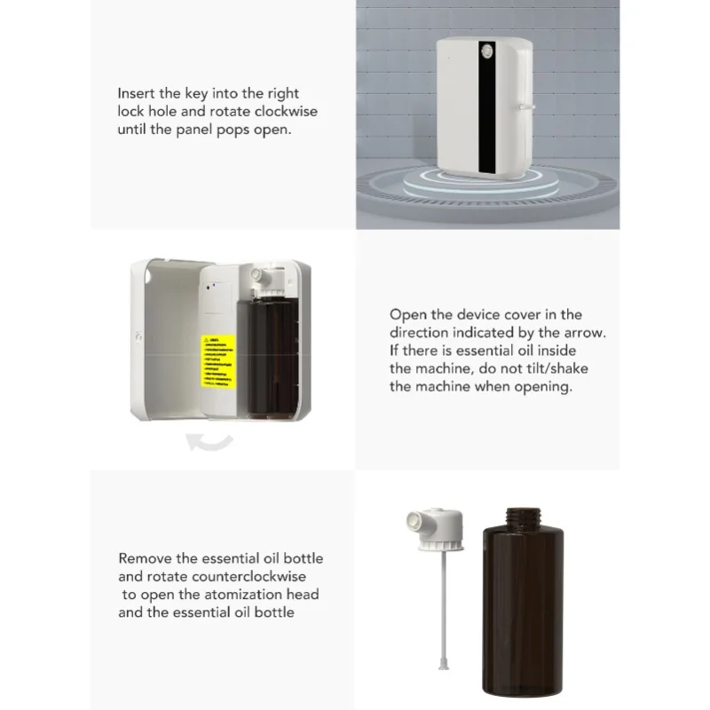 100-240V Smart Scent Diffuser Automatic Essential Oil 500ML Capacity Diffuser Aromatherapy Machine For Hotel Home US Plug