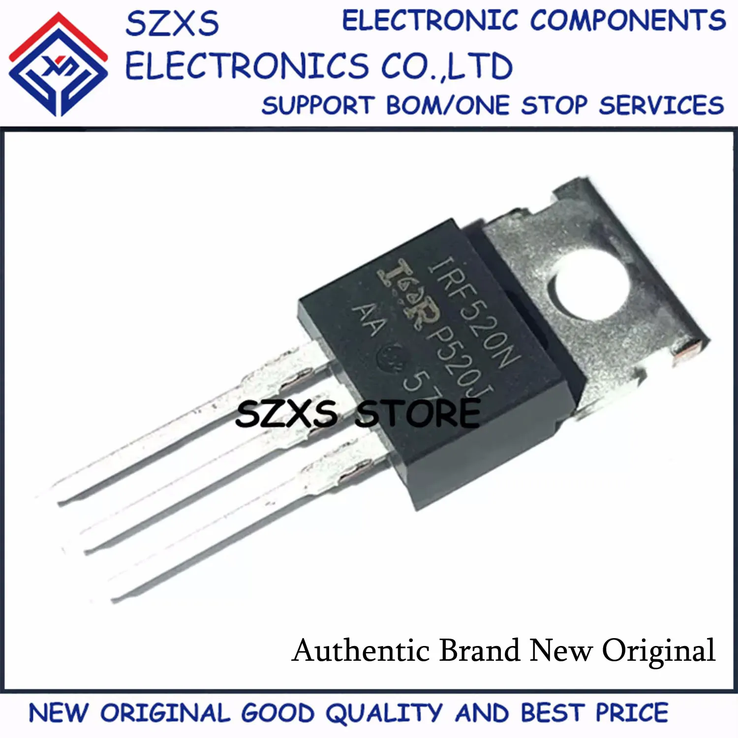 New Original 10Pcs IRF520N IRF520NPBF TO-220 100V 9.7A MOSFET Field Effect Transistor In Stock Electronic Component Good Quality