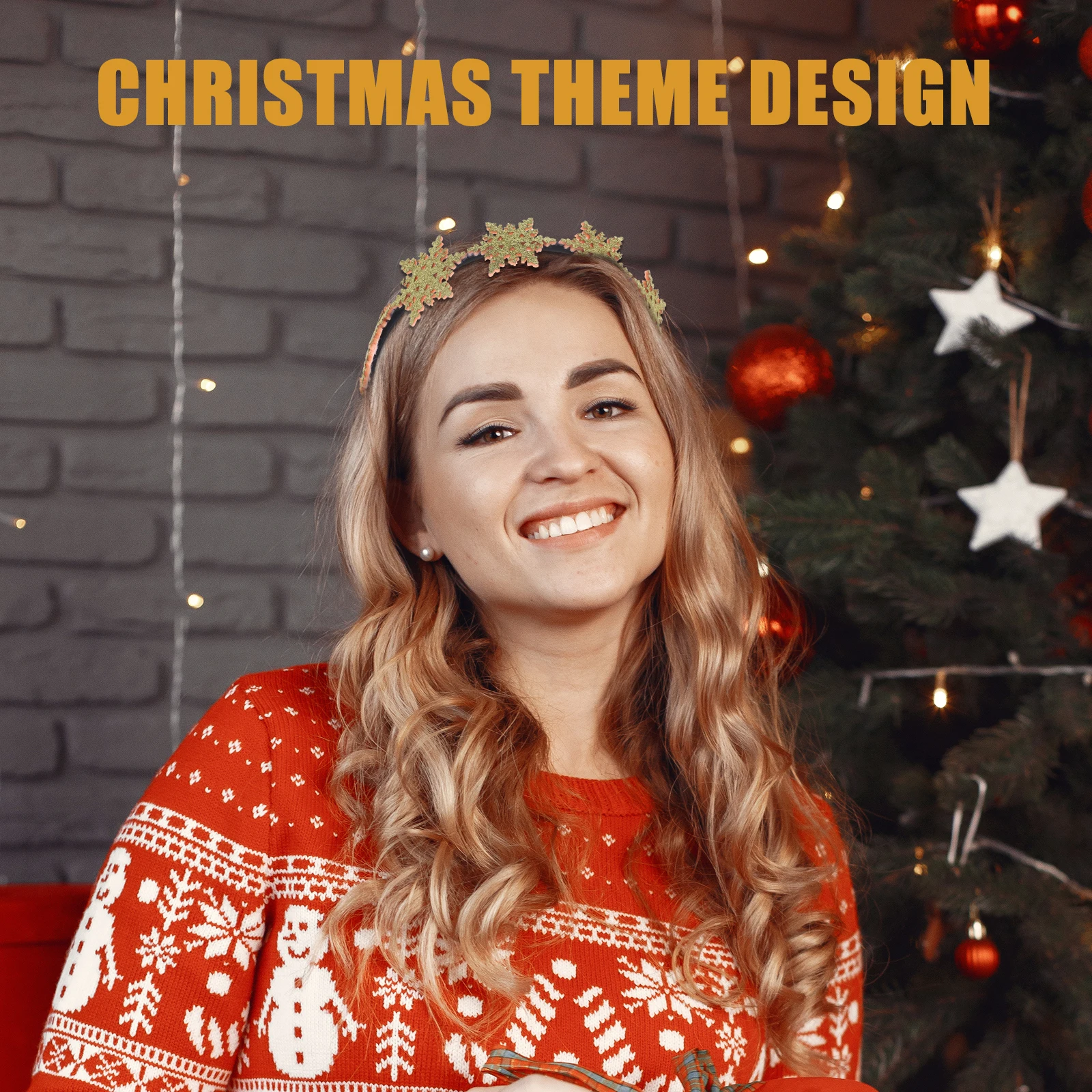

Christmas Hair Hoop Glitter Snowflakes s Party Favors Lightweight Non-Fading Costume Carnival Party Supplies For Family
