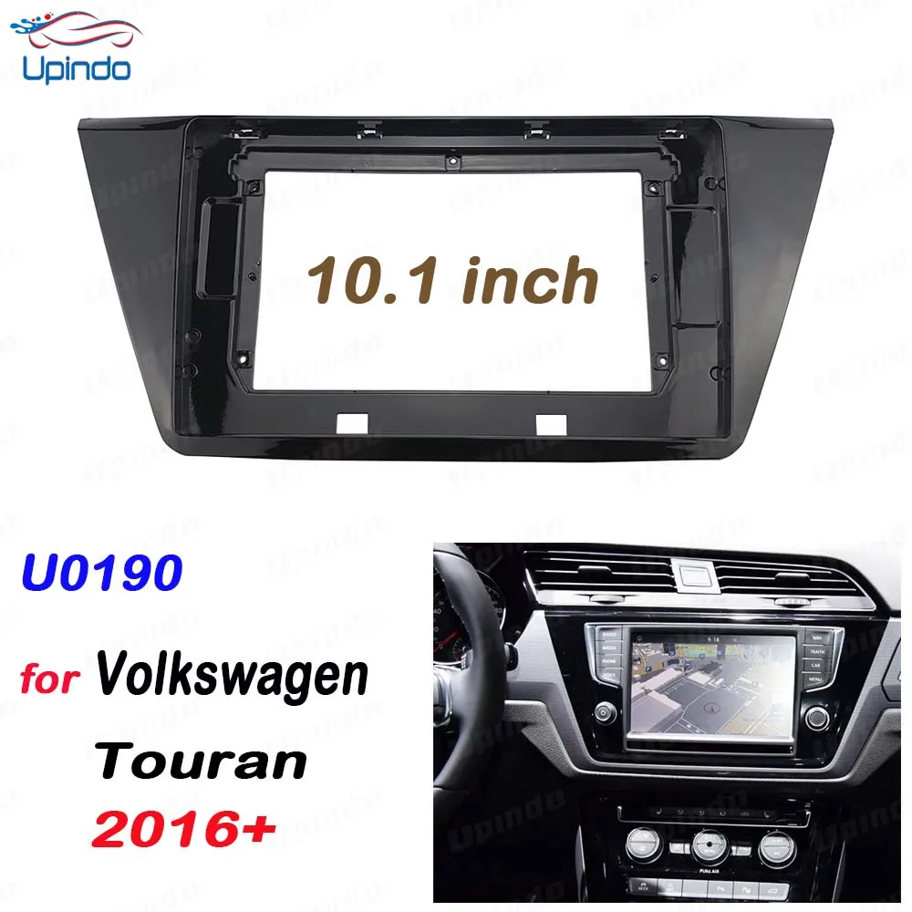 

Car Accessories: 2 Din 10.1 Inch Fascia Panel Frame for VW Touran 2016+ | w/ Android Multimedia DVD GPS MP5 Dash Install Kit