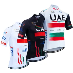 New 2025 Cycling Clothing UAE Team Cycling Jersey Men Summer Road Bike Maillot Vest Ropa Ciclismo Breathable Bicycl Tshirt