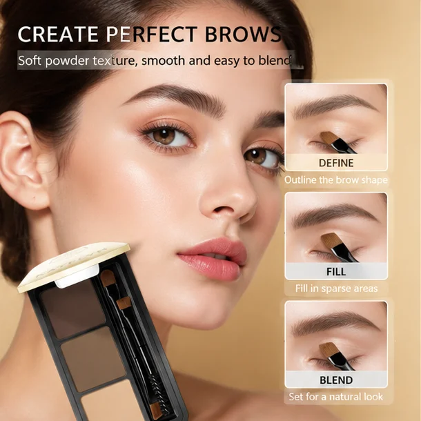 Waterproof Professional Eyebrow Powder Black Brown Coffee Lasting Eyeshadow Eye Brow Palette with Brush Eyebrow Pencli Eye Brows