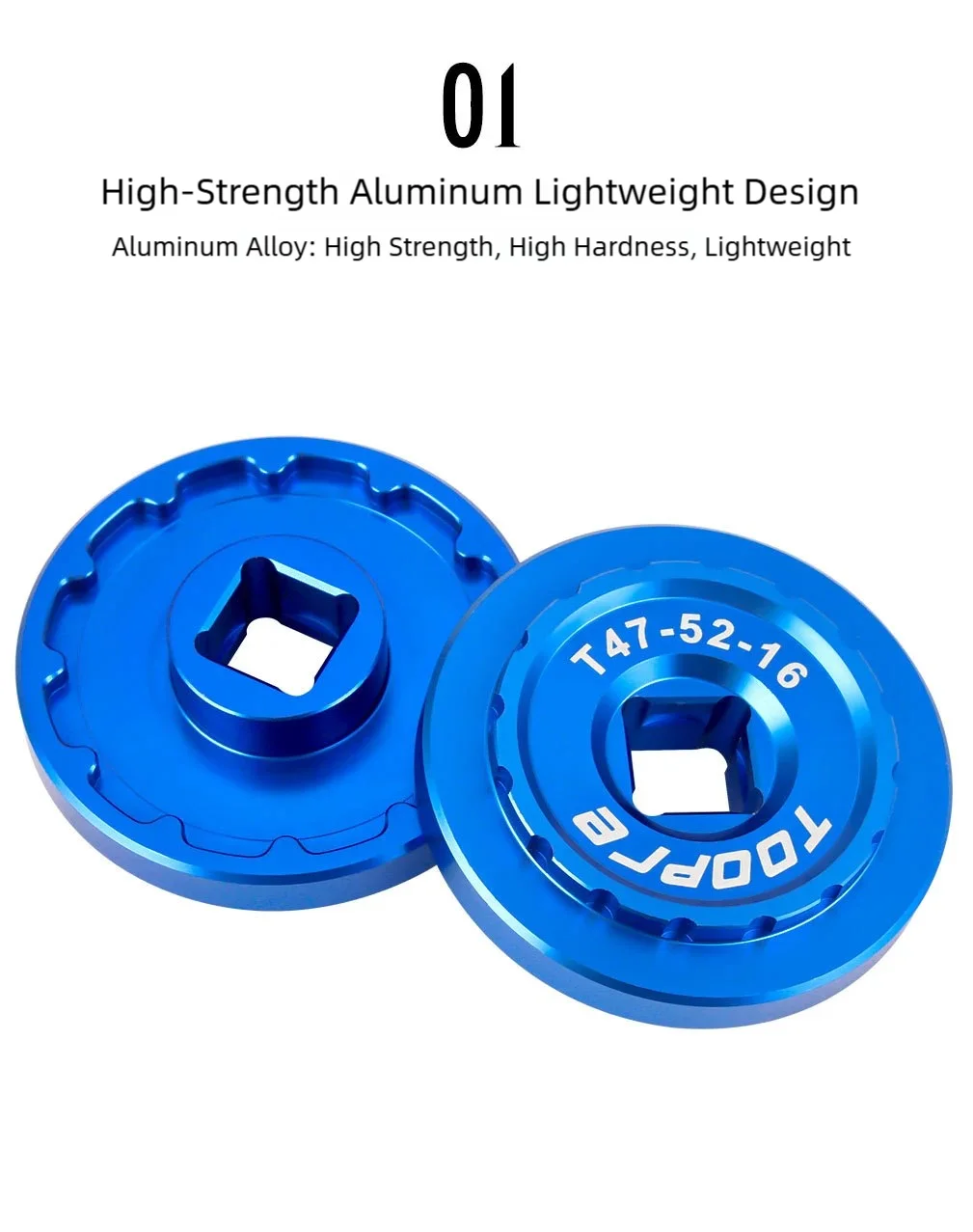 TOOPRE Innenlager-Abzieher T45/T47 Integriertes Gewinde-Innenlager-Abziehwerkzeug aus Hochleistungs-Aluminiumlegierung – Detail 3