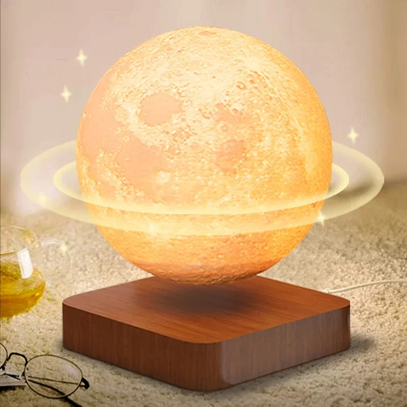 Amazon Hot Selling Item Magnetic Levitating Moon Lamp Touchswitch Table Lamp LED Light