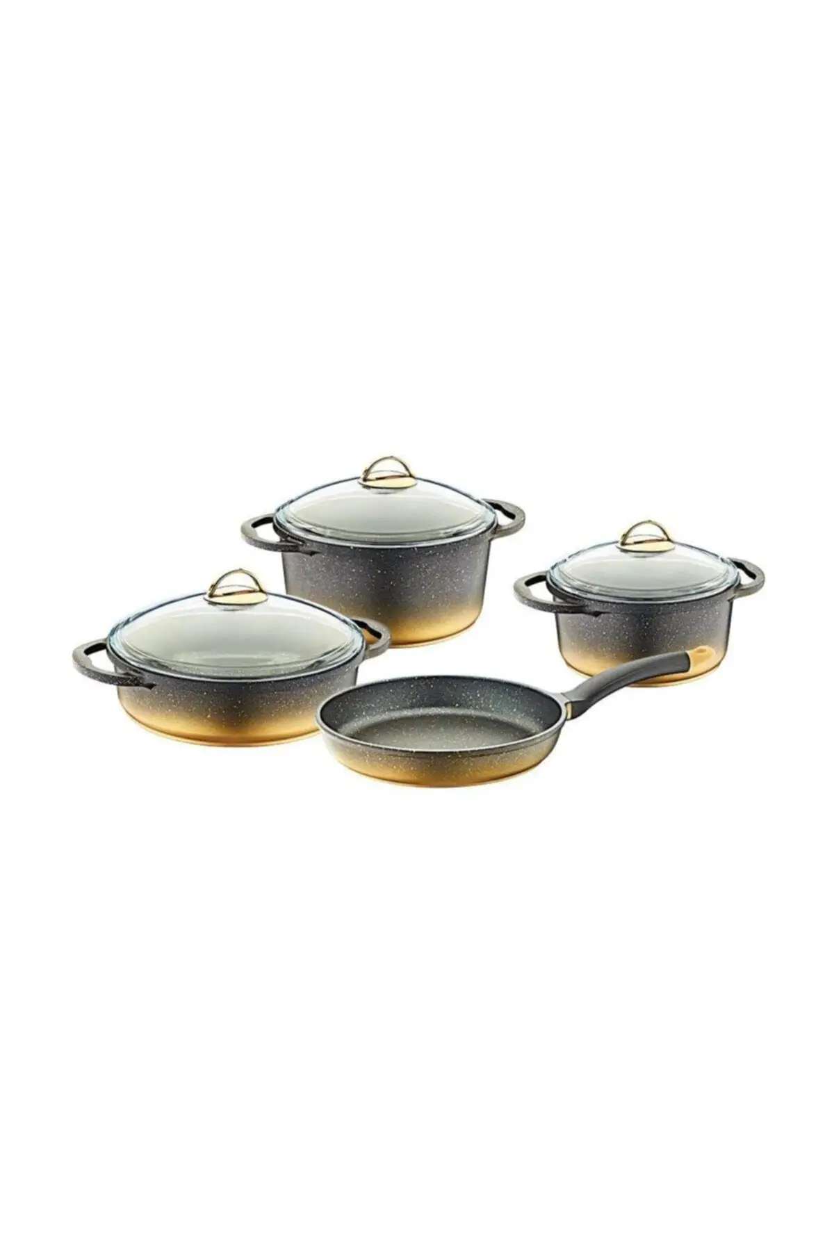 

DOLBOVI granite casting Cookware Set 7 piece Gold 3043 Cookware Set