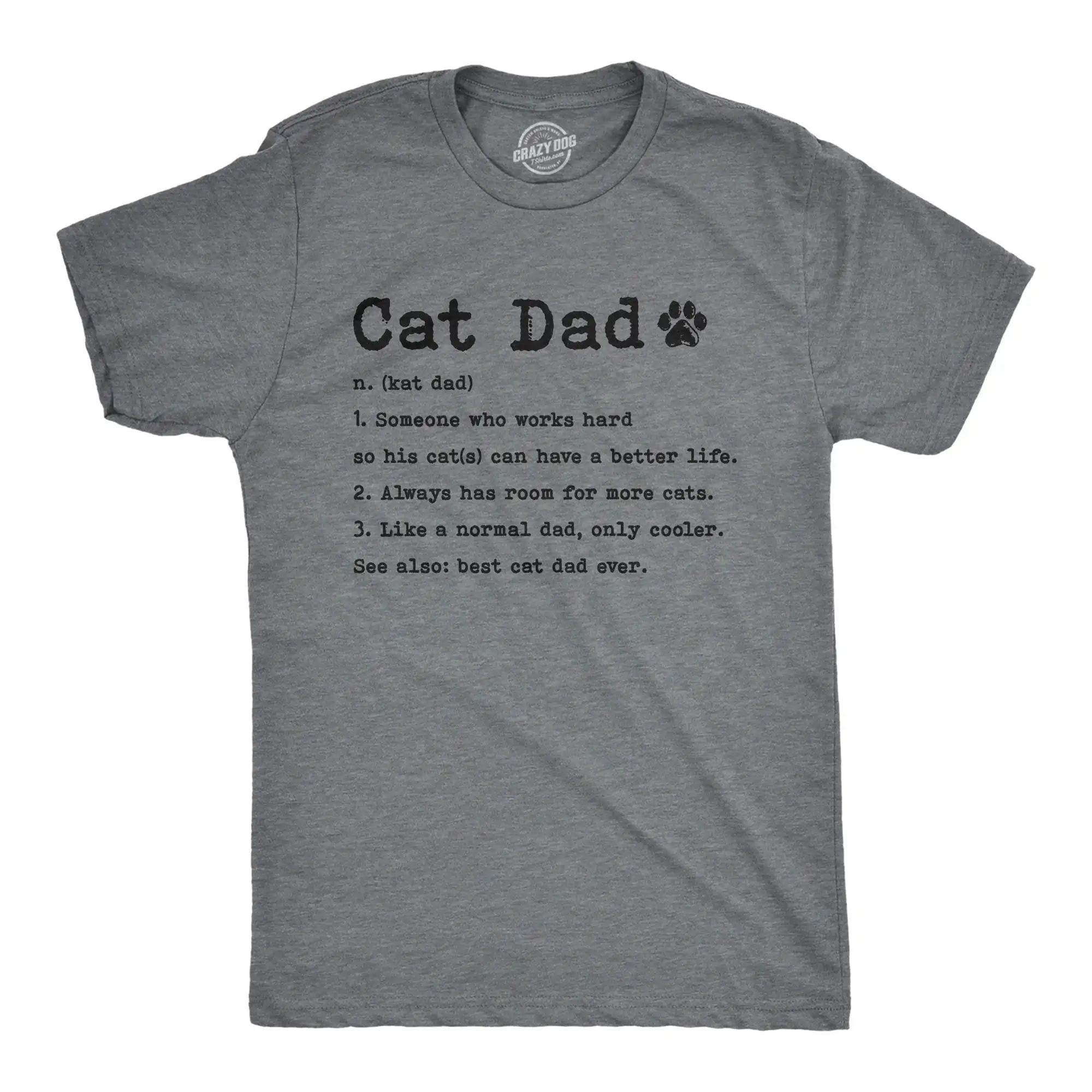 Cat Dad Definition Funny T Shirt Mens For Lovers Owner