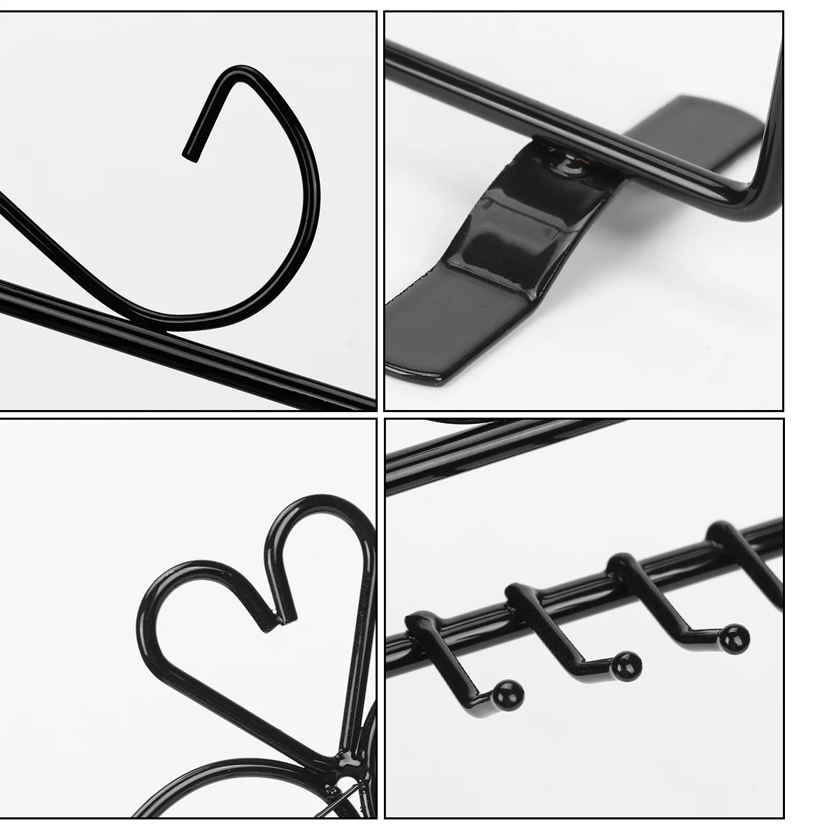 1Pcs Metal Jewelry Display Stand Black Practical Necklace Bracelet Rack for Retail Show Organizer Jewelry Display