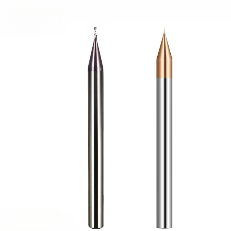 

HRC60 HRC55 Micro Carbide End Mill 2 Flutes 0.2-0.9mm TiAIN Micro Flat 4mm Shank Milling Mirco Carbide CNC Engraving