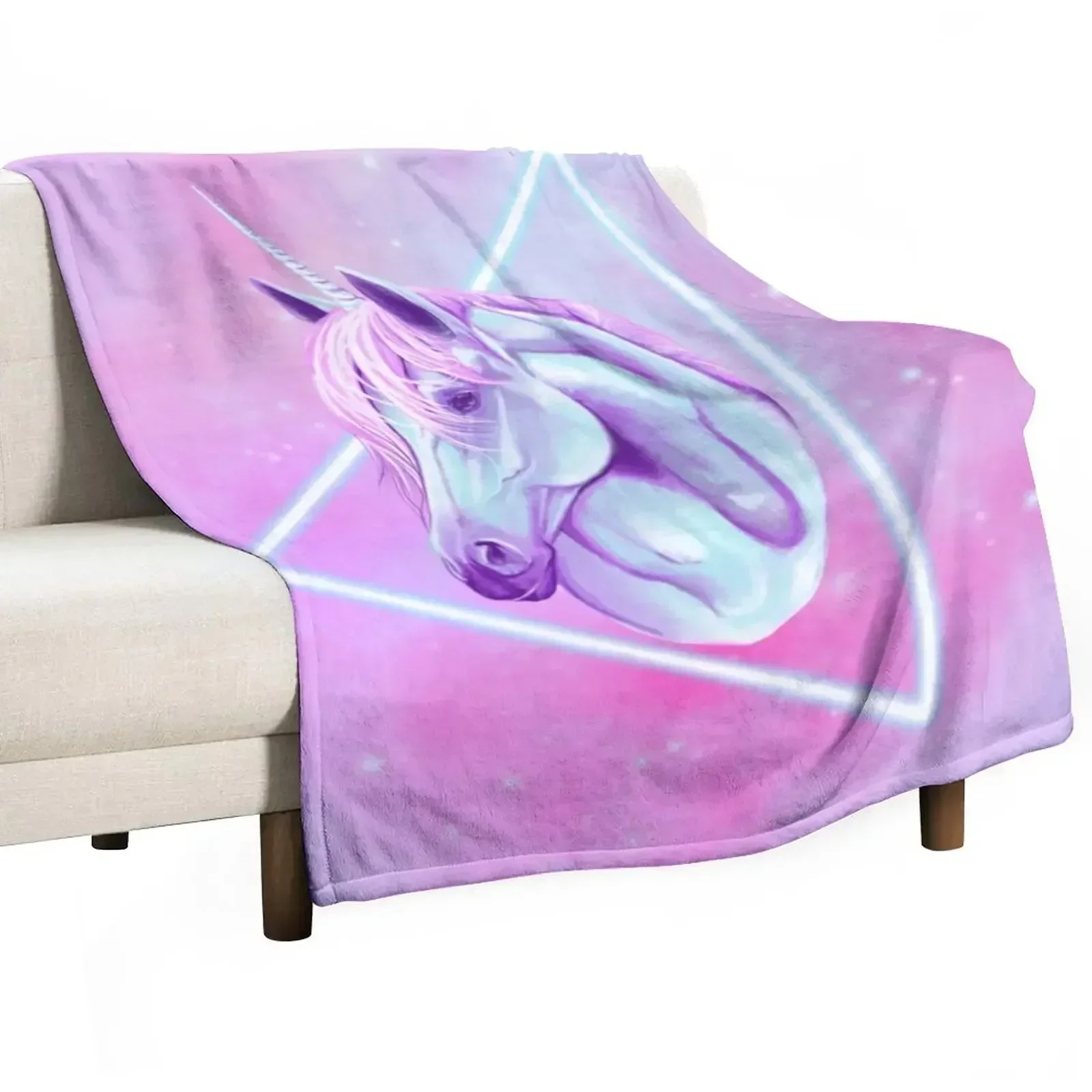 

Stay Magical 80's Unicorn Throw Blanket Blankets For Sofas Nap Blankets