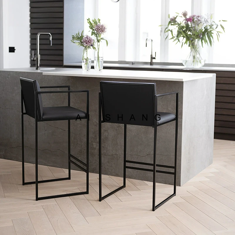

Pedicure Ultralight Bar Stools Nordic Counter Luxury Gaming Bar Stools American Ancient Ergonomic Metal Cadeira Home Furniture