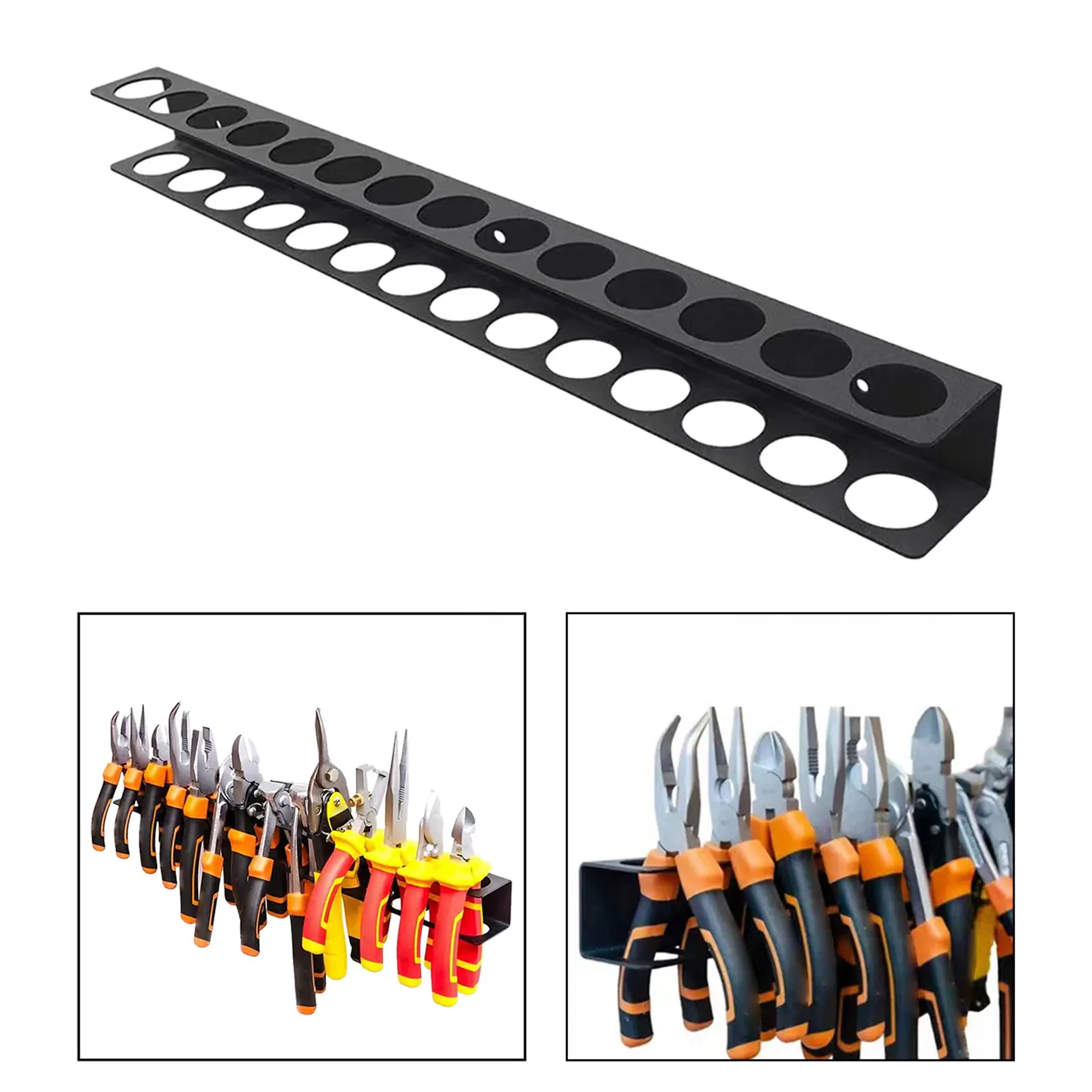 Screwdriver Organizer Wall Mounted Screwdriver Storage Rack Sturdy Multifunctional Metal Hand Tool Holder for Home Shed Workshop