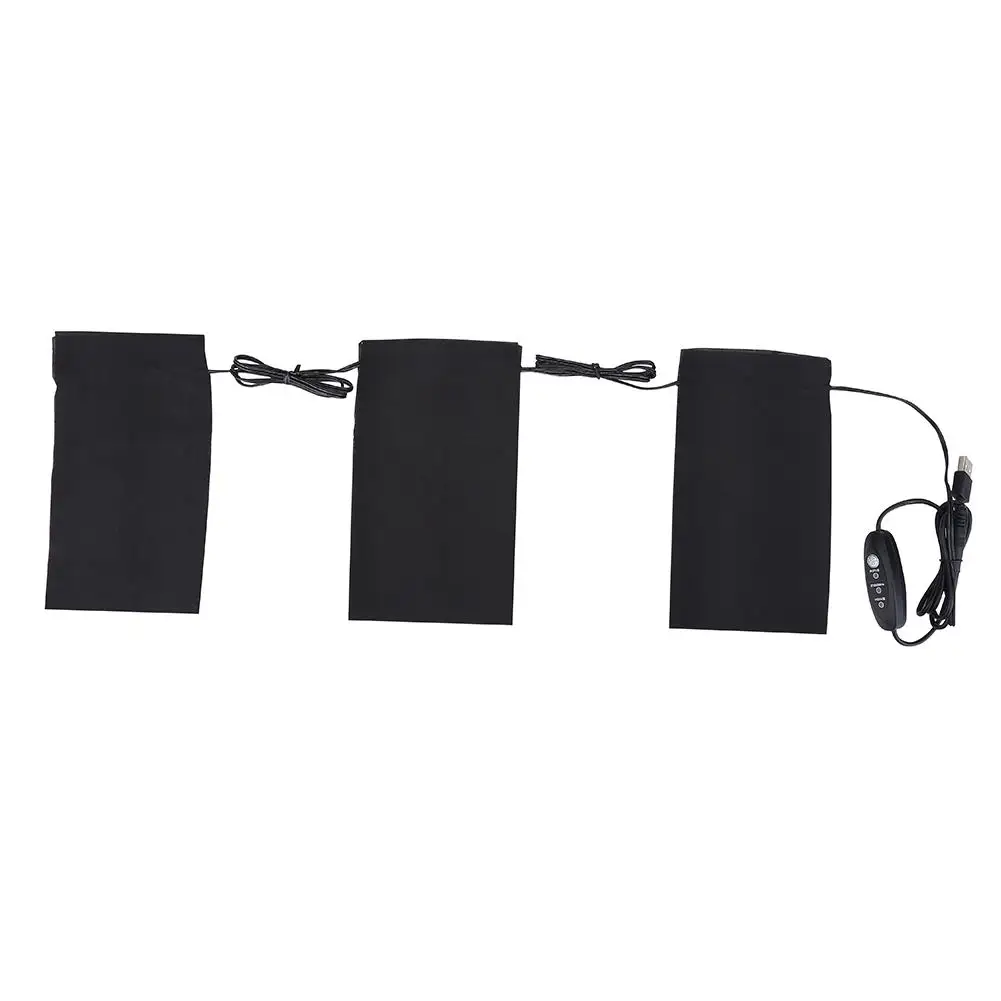 5V USB Rechargeable Heating Pad - 3 Adjustable Temperature Electric Heater for Jackets & Vests