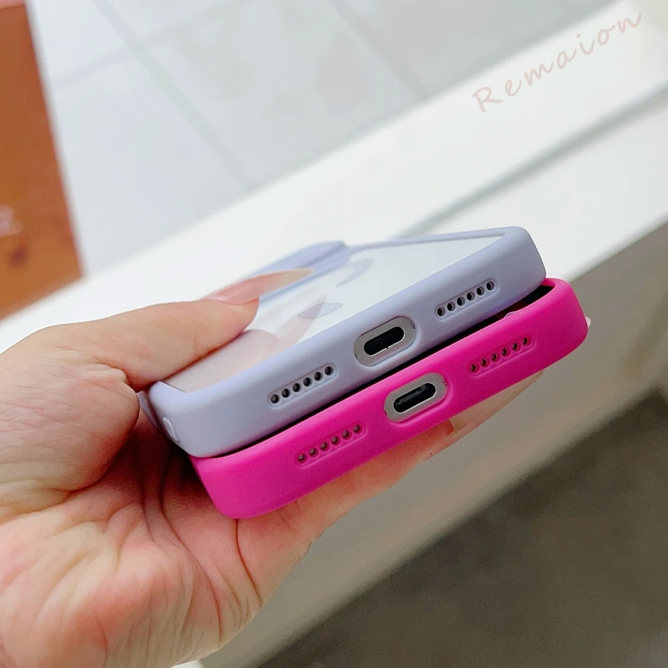 Magnetic Transparent Acrylic phone case For iPhone 17 16 15 14 13 12 11Pro Max Support wireless charging view 5