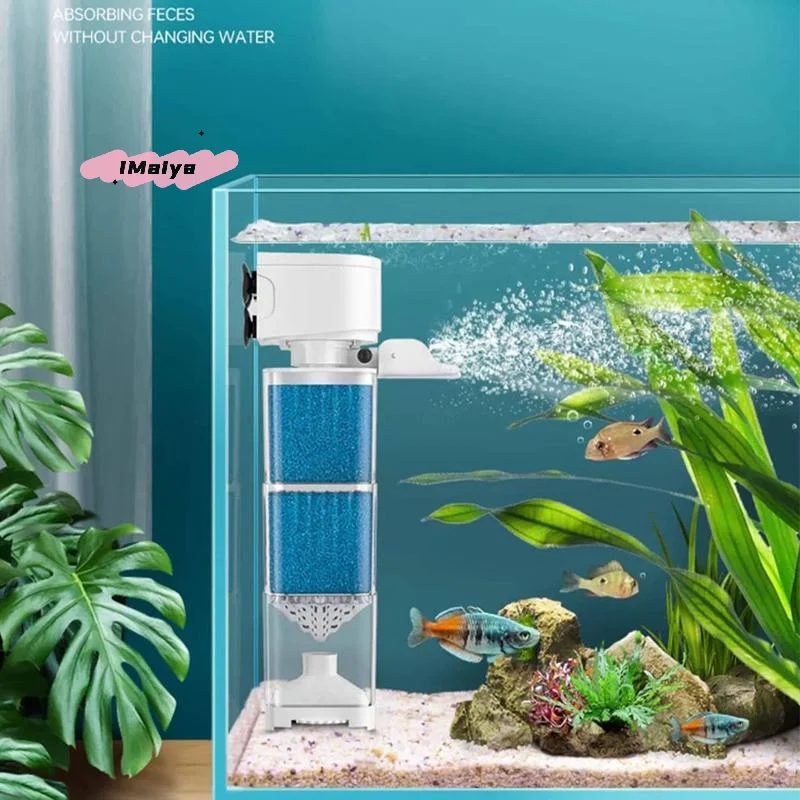 M-6 In1 Aquarium Filter Pump Fish Tank Submersible Silent Air Oxygen Aerator Filter Internal Water Pump Aquarium Wave Maker 220V