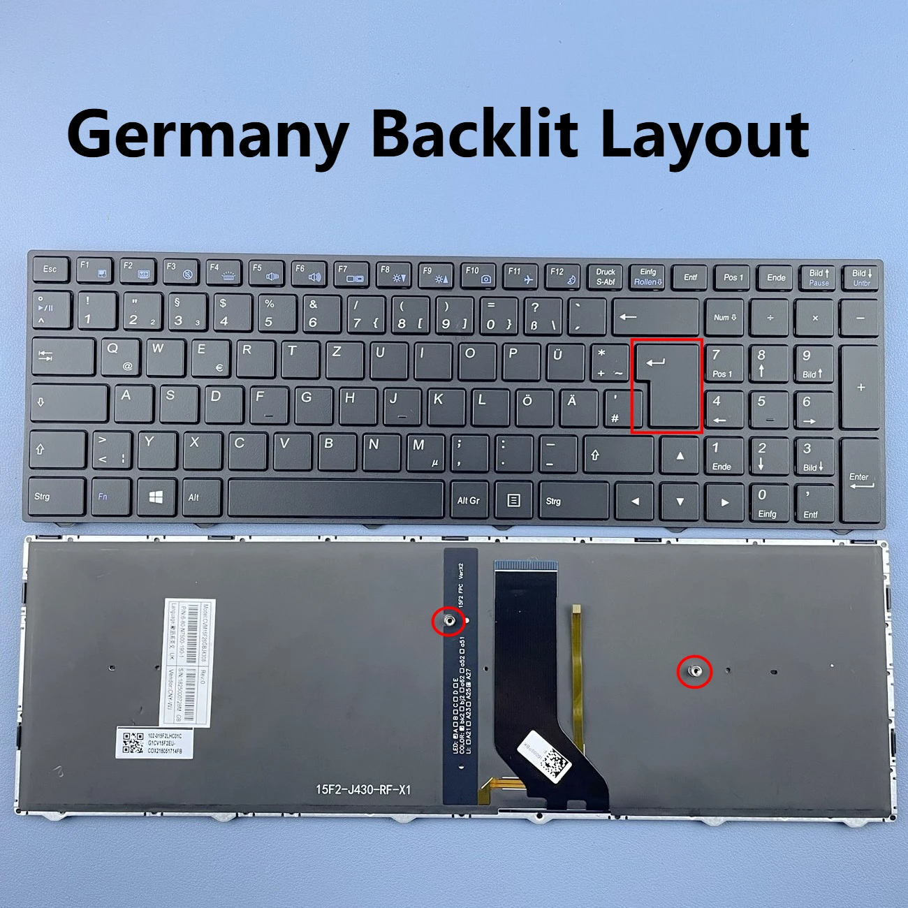 Germany Backlit Keyboard for Clevo N250 N650 N850 N950 N750 PA70 P950 ZX7 Z7 ZX6 MACHENIKE M51 F57 T58 T58D Series