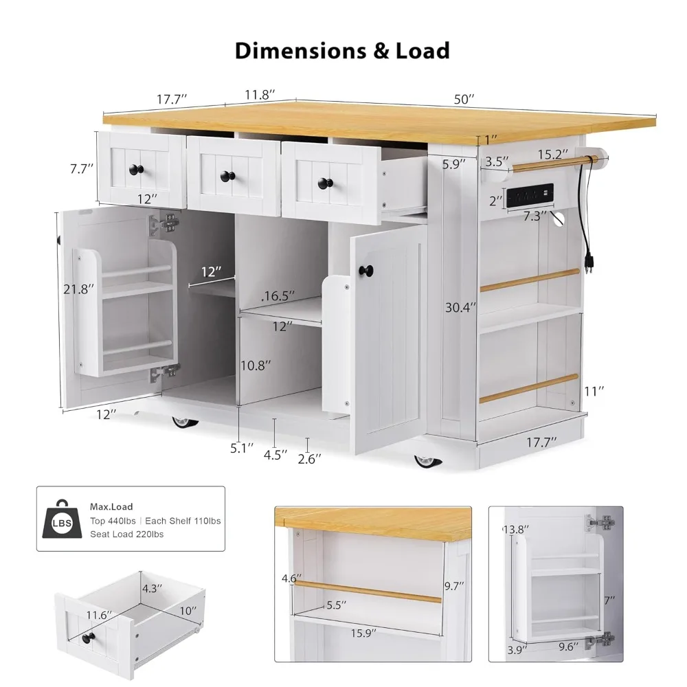 Thumbnail 3 - #8 Latest Rolling Kitchen Islands Offers