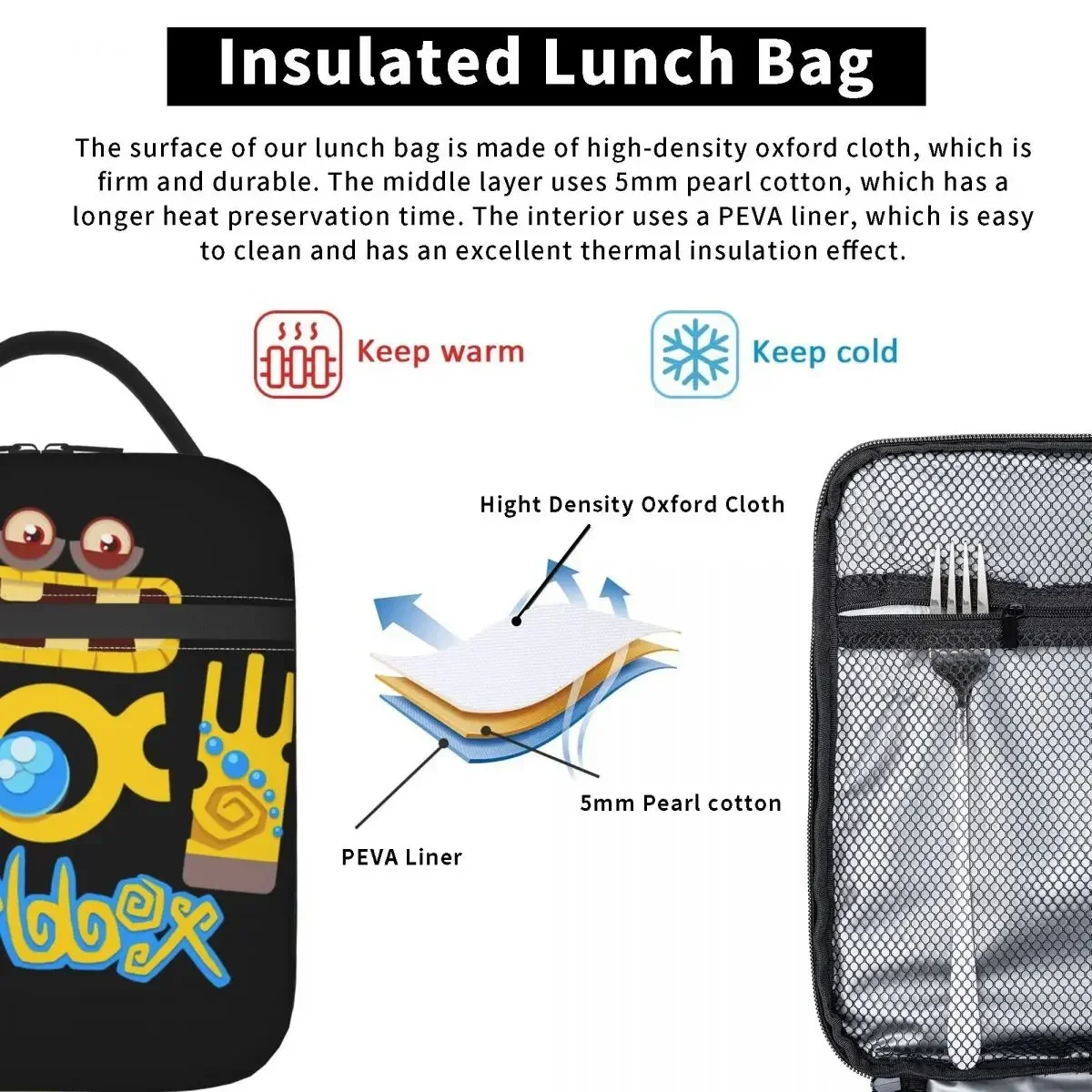 Rare Wubbox My Singing Monsters Video Game Product Insulated Lunch Bag Work Food Box Leakproof Unique Cooler Thermal Bento Box