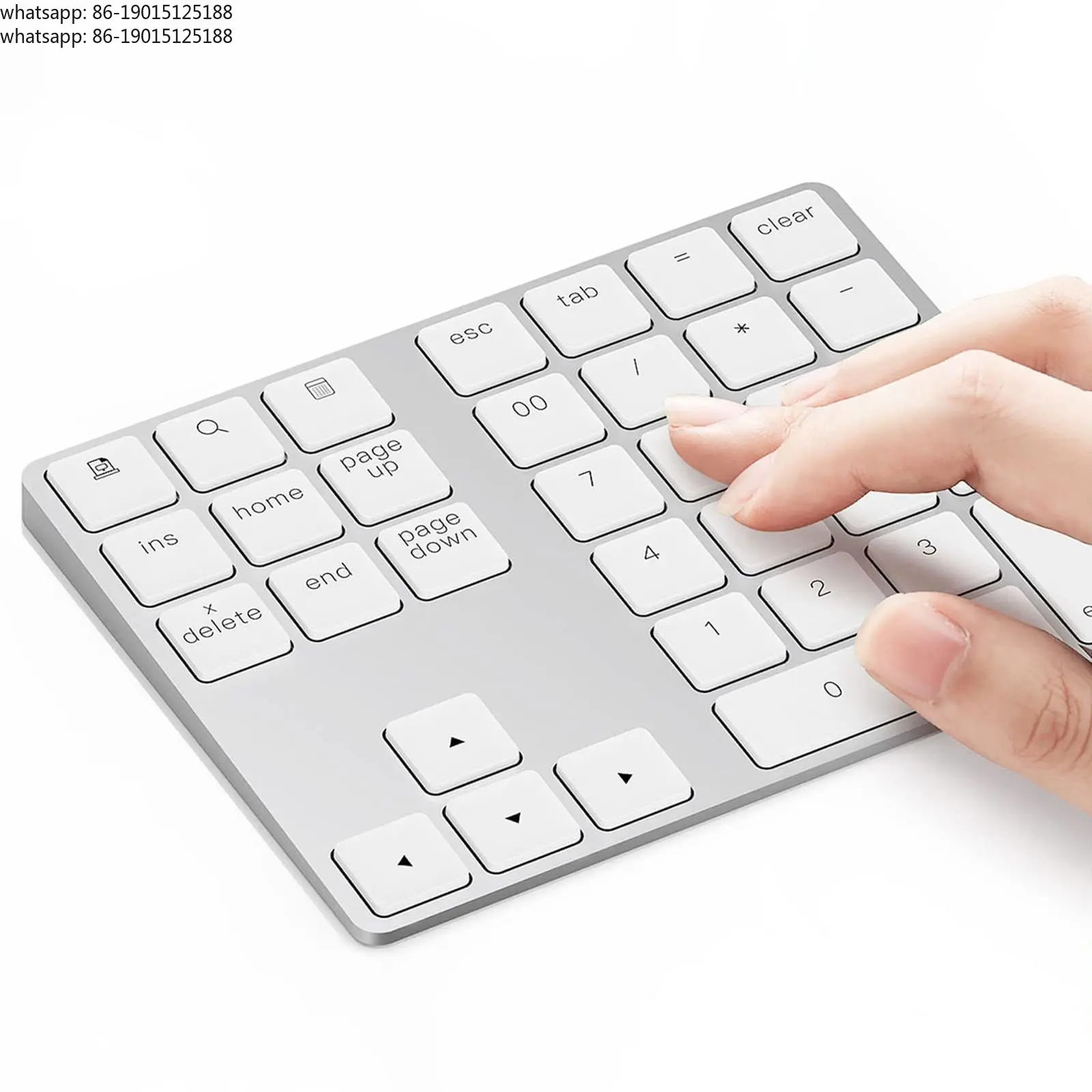 

Awireless Rechargeable 34-Key Number Keyboard Data Entry Compatible for MacBook,MacBook Air/Pro