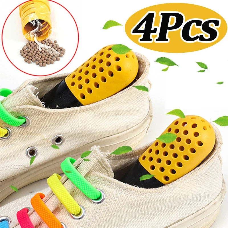 2/4PCS Sports Shoes Deodorant Capsules Sneakers Leather Shoe Deodorizers Portable Shoes Fresheners Desiccant Moisture Absorber