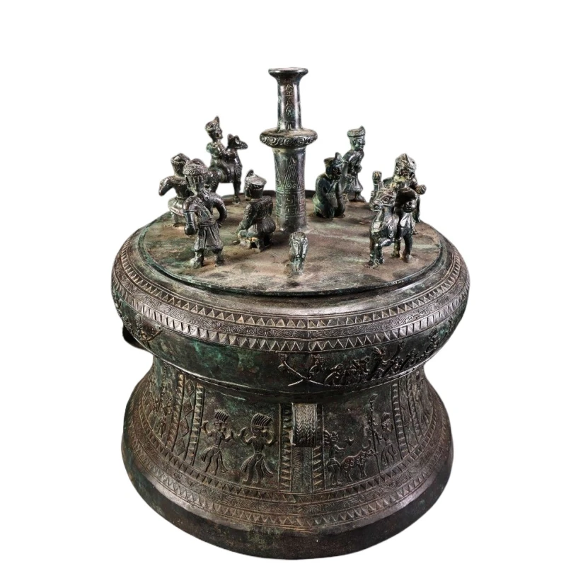 Old Tibetan bronze storage device