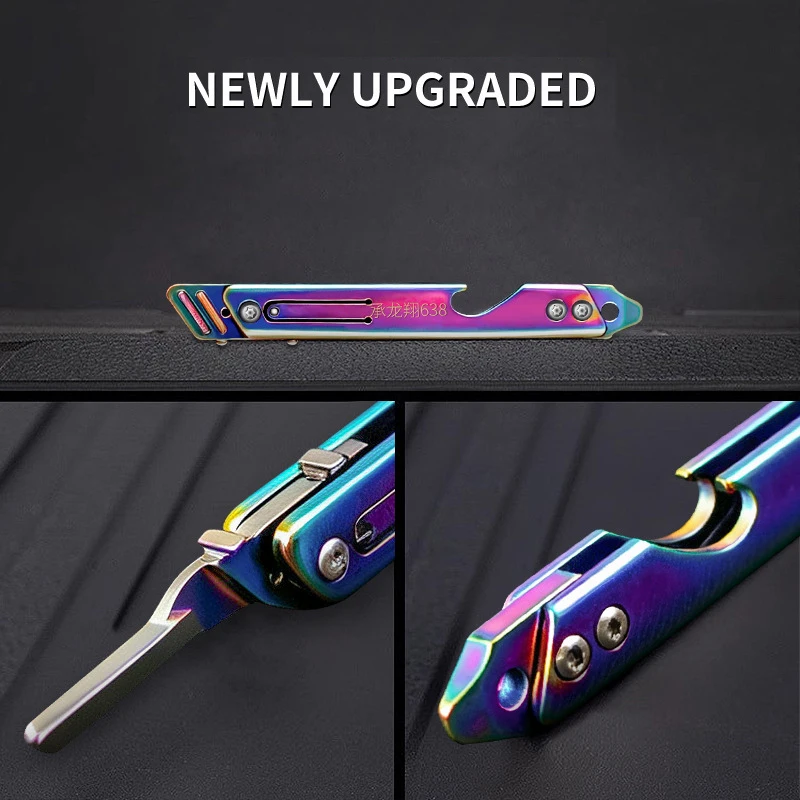 NO11 Blade Stainless Steel Scalpel Folding Knife Quick Open Portable Keychain Pocket Knife EDC Bottle Opener Survival Tool