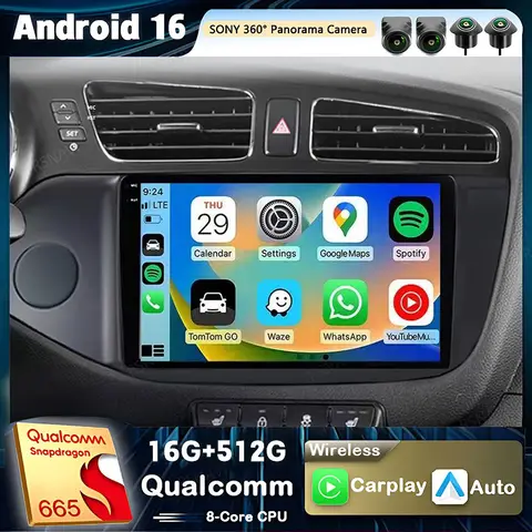 Android 16 Carplay Car Radio For KIA Cee'd CEED JD 2012 2013 2014 - 2018 Multimedia Video Player Navigation GPS Stereo 2 Din DVD