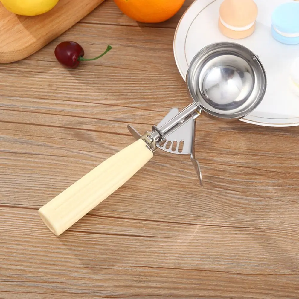 Ergonomic 3 Oz Ice Cream Scoop Stainless Steel Trigger‑release Portion Scoop 6.7cm Diameter Convenient Ice‑cream Disher Dessert