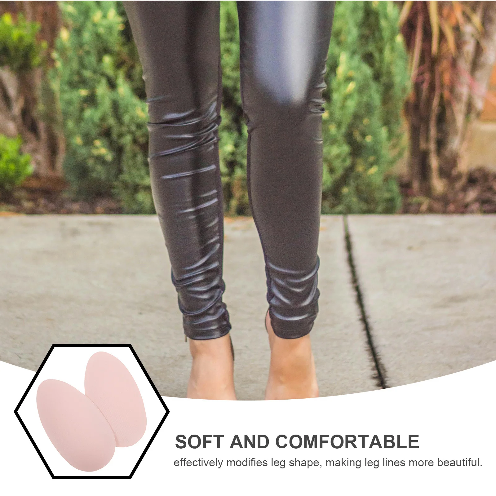

1Pair Silicone Calf Pads Adhesive Breathable Leg Support Soft Protective Pad for Crooked Legs Women Calf Straight Leg Patches
