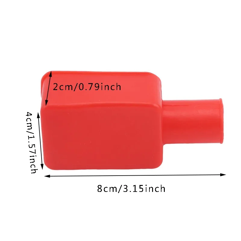 Autobatteriepol, positive und negative Schutzabdeckung, weicher Kunststoff, flexibler Batterieklemmen-Isolator, schützend, 1 Paar – Detail 14