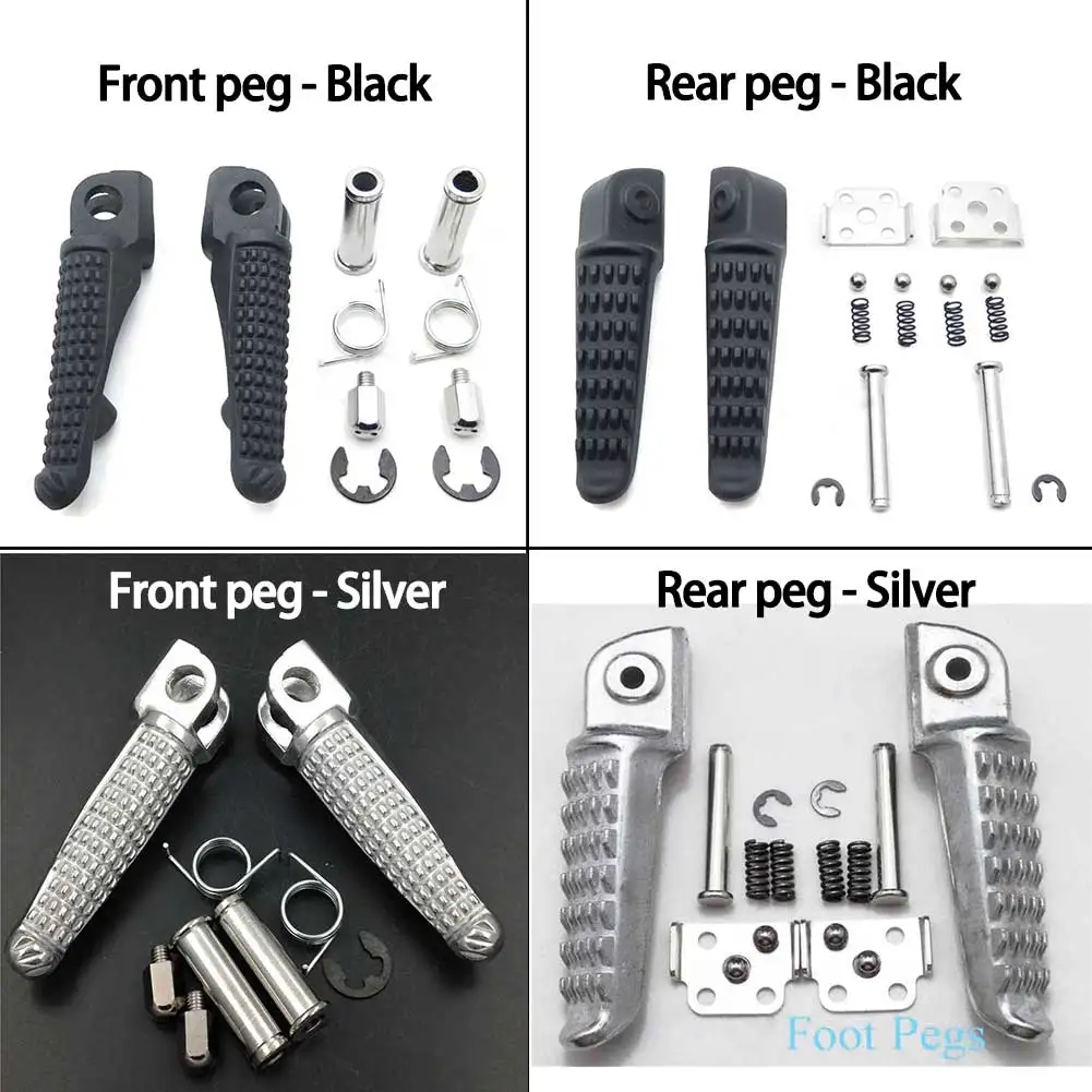 

Motorcycle Front or Rear Passenger Foot Peg Rest Pedals Bracket Footrest Universal For Kawasaki ZX6R ZX7R ZX9R ZX10R ZX12R Z1000