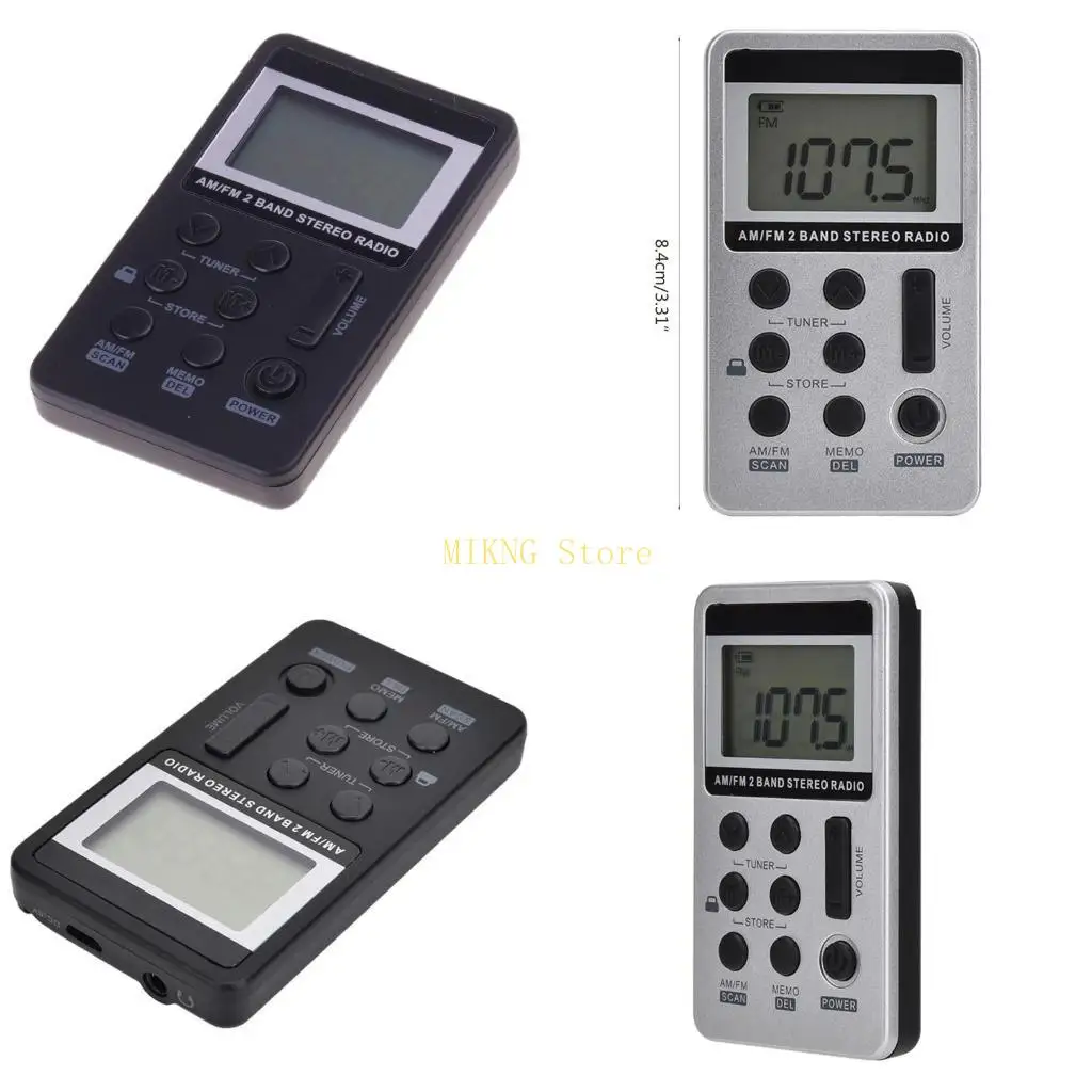 

Компактное FM/AM-радио с пространством для заметок и кнопкой отключения звука — мини-приемник для пользовательских предустановок