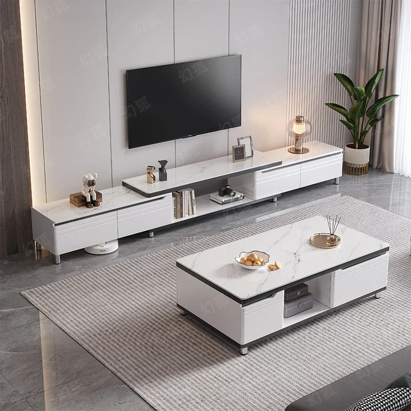 TV cabinet, modern and minimalist living room, household storage cabinet, integrated floor to ceiling TV cabinet, coffee table