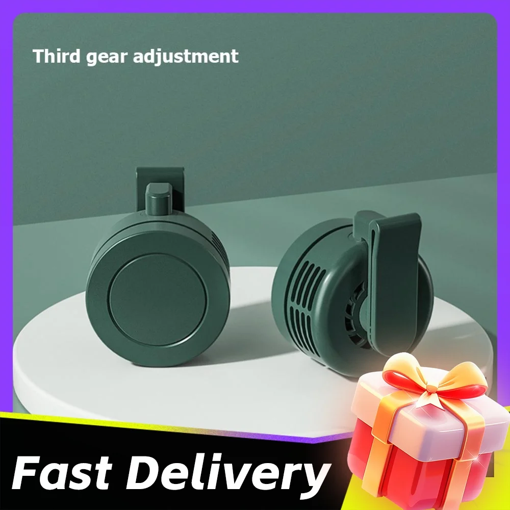 Electric Air Cooling Fan 3 Speeds Mini Fan USB Charging Waist Clip On Fan 900mAh for Outdoor Home Working