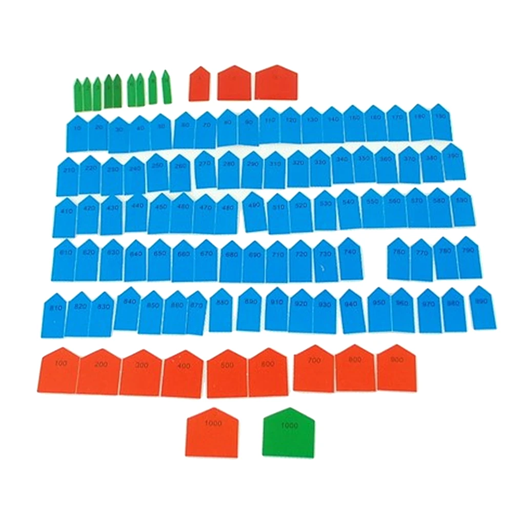 Montessori Educational Toys Math Arrows for Complete Bead Material Plastic Preschool Teaching for Children 3 Plus