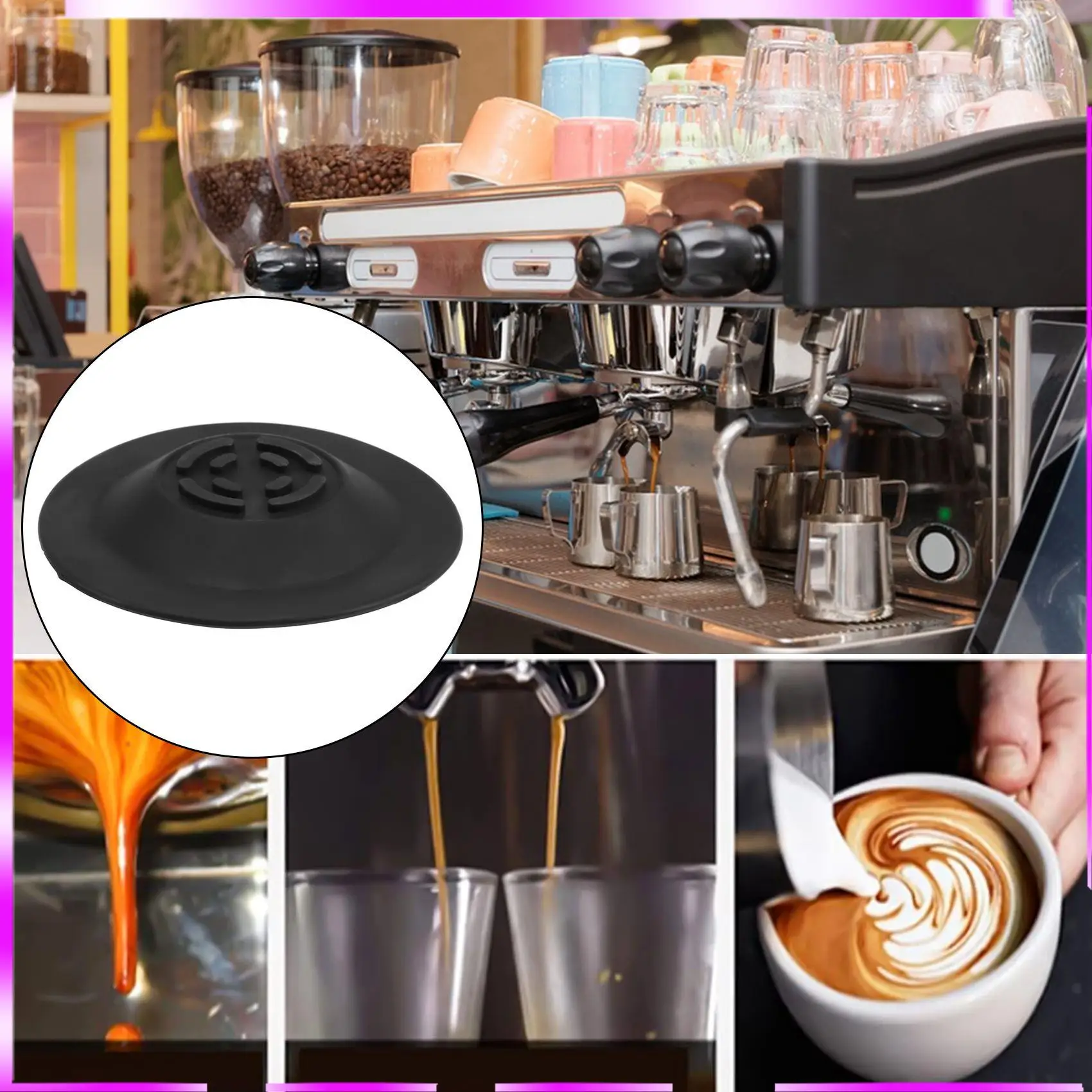 N98R 4 قطع قرص تنظيف الاسبريسو أعمى مناسب لآلة الإسبريسو من سلسلة Breville 9، قرص تنظيف 58 مم أقراص ارتجاعي