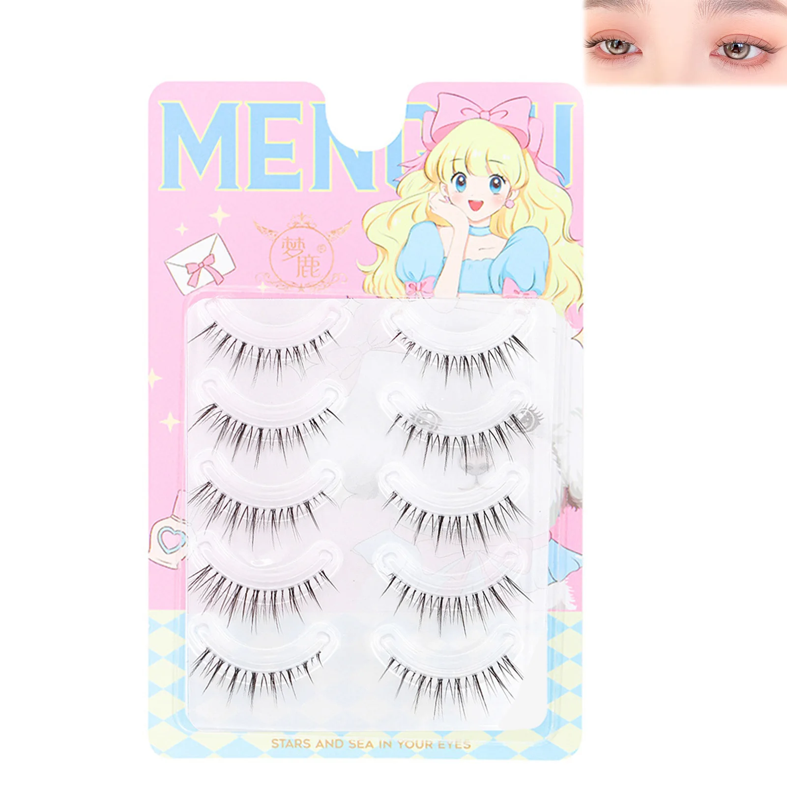 ナチュラルつけまつげ フルストリップ ブラック Cカール 6-11mm ミックス長さ ナチュラル個別クラスター ふわふわまつげ DIY デイリーアイラッシュ