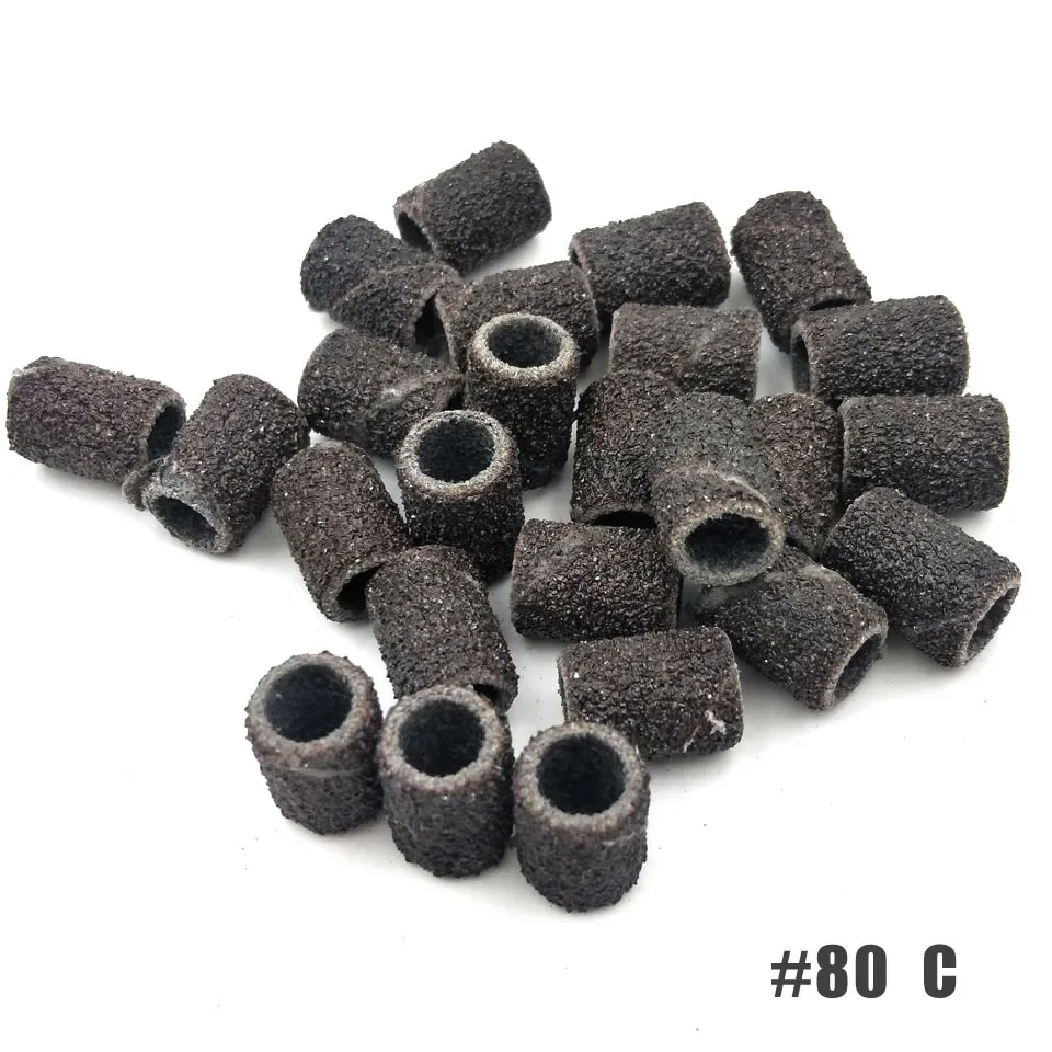 HYTOOS 100 Pcs Preto Lixar Bandas Elétricas Acessórios de Broca de Unhas Pedicure Manicure Ferramentas de Cuidados de Arte de Unhas Grão # 150 # 240